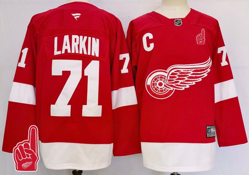 Men Detroit Red Wings #71 Larkin Red Fanatics 2025 NHL Jersey style 9->detroit red wings->NHL Jersey